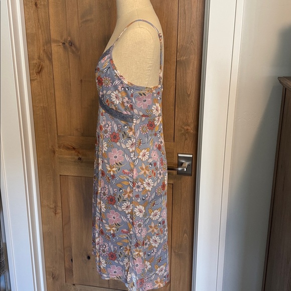 Lace Floral Slip Dress Womens M mesh overlay babydoll whimsy goth Fairy 90’s Y2K - Picture 3 of 12